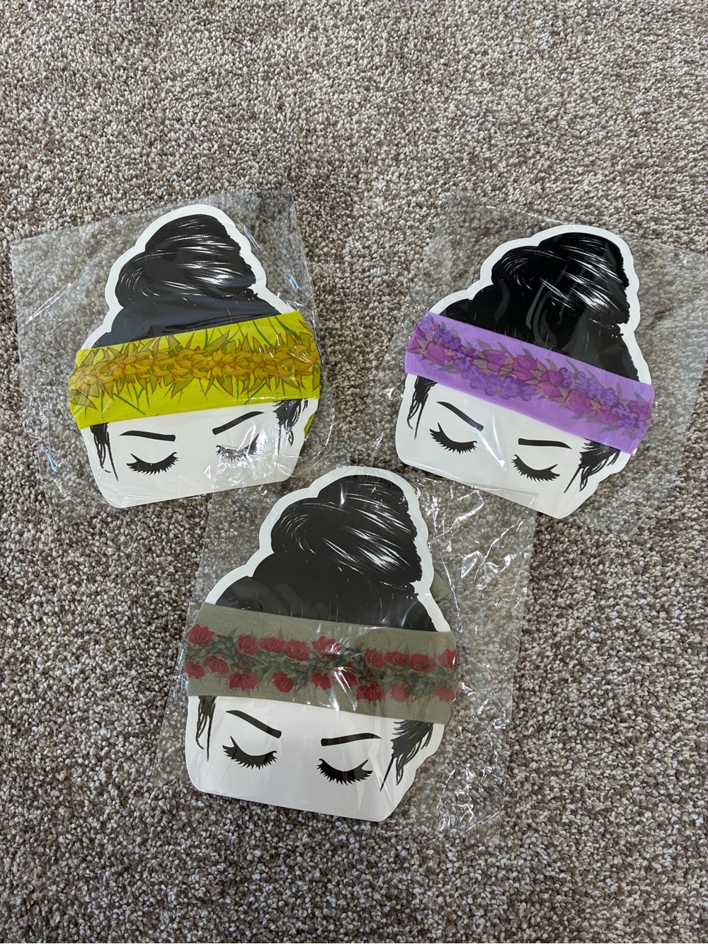 (3) Pack of Lei Po’o Headbands / sweatbands one size